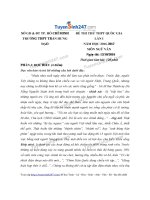 ĐỀ THI THỬ THPT QUỐC GIA MÔN VĂN CÓ ĐÁP ÁN VÀ THANG ĐIỂM