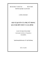 Bảo vệ quyền của phụ nữ trong quan hệ hôn nhân và gia đình  