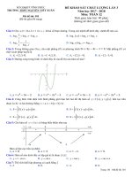 Đề KSCL Toán 12 năm 2017 – 2018 trường Nguyễn Viết Xuân – Vĩnh Phúc lần 3