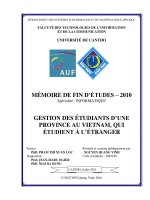 LUẬN văn hệ THỐNG THÔNG TIN   GESTION DES ÉTUDIANTS D’UNE PROVINCE AU VIETNAM, QUI ÉTUDIENT à L’ÉTRANGER 