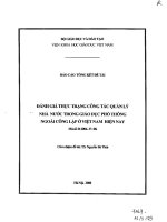 đánh giá thực trạng công tác quản lý nhà nước trong giáo dục phổ thông ngoài công lập ở việt nam hiện nay 