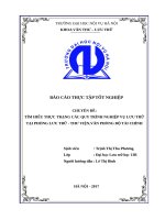 THỰC TRẠNG CÔNG TÁC LƯU TRỮ TẠI VĂN PHÒNG BỘ TÀI CHÍNH