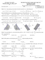 Đề kiểm tra chất lượng giữa HK2 Toán 10 trường Tây Thụy Anh – Thái Bình