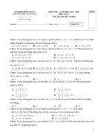 Đề kiểm tra Hình học 12 chương 3 năm 2017 – 2018 trường Cây Dương – Kiên Giang