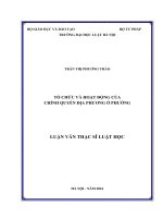 Tổ chức và hoạt động của chính quyền địa phương ở phường  