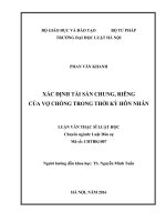 Xác định tài sản chung, riêng của vợ chồng trong thời kỳ hôn nhân  