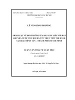 Pháp luật về bồi thường tài sản gắn liền với đất khi nhà nước thu hồi đất từ thực tiễn thi hành tại quận bình tân, thành phố hồ chí minh 