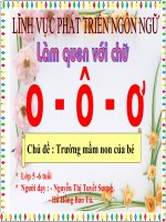 Làm Quen chữ cái o ô ơ