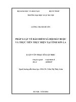 Pháp luật về bảo hiểm xã hội bắt buộc và thực tiễn thực hiện tại tỉnh sơn la  
