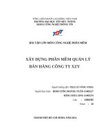 Báo cáo quản lý bán hàng