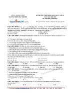 ĐỀ THI THỬ THPT QUỐC GIA MÔN SINH HỌC  CÓ GIẢI CHI TIẾT    truong THPT han thuyen   lan 2