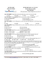 ĐỀ THI THỬ THPT QUỐC GIA MÔN SINH HỌC  CÓ GIẢI CHI TIẾT   truong THPT phan chu trinh