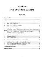 CHUYÊN ĐỀ PHƯƠNG TRÌNH BẬC 2