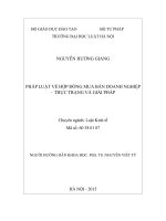 Pháp luật về hợp đồng mua bán doanh nghiệp - Thực trạng và giải pháp