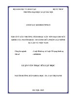 Tội cố ý gây thương tích hoặc gây tổn hại cho sức khỏe của người khác - So sánh giữa pháp luật hình sự Lào và Việt Nam
