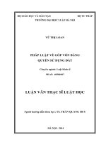 Pháp luật về góp vốn bằng quyền sử dụng đất  