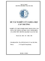 Nghiên cứu một số biện pháp nhằm nâng cao hứng thú trong giờ học GDTC chính khóa của sinh viên Trường Đại học Luật Hà Nội