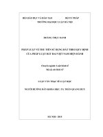 Pháp luật về thu tiền sử dụng đất theo quy định của pháp luật đất đai Việt Nam hiện hành