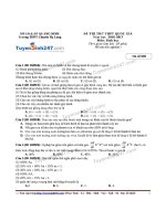 ĐỀ THI THỬ THPT QUỐC GIA MÔN SINH HỌC  CÓ GIẢI CHI TIẾT  truong THPT chuyen ha long