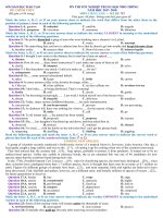 02 MÃ ĐỀ ÔN THI TNPT 2018  SỐ 21 MÔN TIẾNG ANH