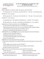 ĐỀ THI THỬ THPT QUỐC GIA MÔN SINH HỌC 2018 CÓ GIẢI CHI TIẾT bac le xoay   vinh phuc lan 1   2018 co giai chi tiet