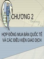 Chuong 2 Giao dich thuong mai quóc te