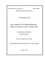 Địa vị pháp lý của hộ kinh doanh   những vấn đề lý luận và thực tiễn  