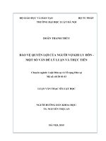 Bảo vệ quyền lợi của người vợ khi ly hôn - Một số vấn đề lý luận và thực tiễn