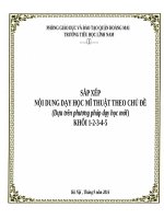 ND dạy học Mĩ thuật dựa theo pp mới