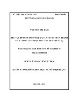 Thủ tục tố tụng đối với bị can là người chưa thành niên trong giai đoạn điều tra vụ án hình sự