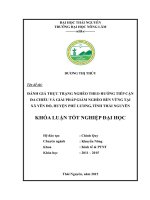 Đánh giá thực trạng nghèo theo hướng tiếp cận đa chi (Khóa luận tốt nghiệp)