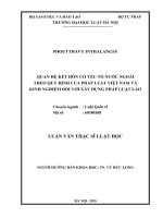 Quan hệ kết hôn có yếu tố nước ngoài theo quy định của pháp luật Việt Nam và kinh nghiệm đối với xây dựng pháp luật Lào