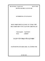 Hoàn thiện pháp luật đầu tư vì mục tiêu phát triển bền vững tại nước Cộng hòa Dân chủ Nhân dân Lào