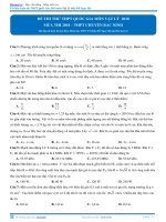 thầy đỗ ngọc hà  giải chi tiết  THPT chuyen bắc ninh lấn 1 năm 2018