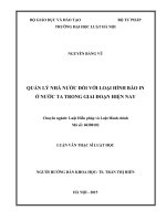 Quản lý nhà nước đối với loại hình báo in ở nước ta trong giai đoạn hiện nay