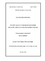 Tổ chức quản lý nội bộ doanh nghiệp nhà nước theo Luật Doanh nghiệp năm 2014