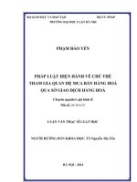 Pháp luật hiện hành về chủ thể tham gia quan hệ mua bán hàng hóa qua sở giao dịch hàng hóa  