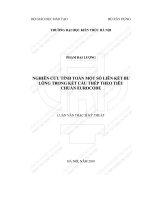 Nghiên cứu tính toán một số liên kết Bulông theo kết cấu thép tiêu chuẩn Euro Code