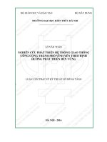 Nghiên cứu phát triển hệ thống giao thông công cộng thành phố Vĩnh Yên theo định hướng phát triển bền vững