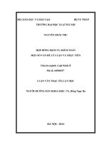 Hợp đồng dịch vụ kiểm toán   một số vấn đề lý luận và thực tiễn  