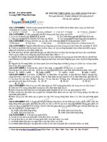 ĐỀ THI THỬ THPT QUỐC GIA MÔN SINH HỌC  CÓ GIẢI CHI TIẾT   truong THPT phan boi chau