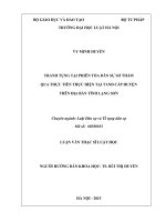 Tranh tụng tại phiên tòa dân sự sơ thẩm qua thực tiễn thực hiện tại TAND cấp huyện trên địa bàn tỉnh Lạng Sơn