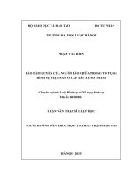 Bảo đảm quyền của người bào chữa trong tố tụng hình sự Việt Nam ở cấp xét xử sơ thẩm