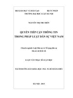 Quyền tiếp cận thông tin trong pháp luật dân sự Việt Nam