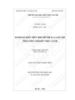 Đánh giá kiến trúc khu đô thị Xa La Hà Nội theo tiêu chí kiến trúc xanh