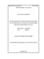 Cơ chế giải quyết tranh chấp thương mại bằng Tòa án theo pháp luật Việt Nam và kinh nghiệm đối với xây dựng pháp luật Lào