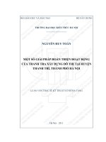 Một số giải pháp hoàn thiện hoạt động của thanh tra xây dựng đô thị tại huyện Thanh Trì, thành phố Hà Nội.