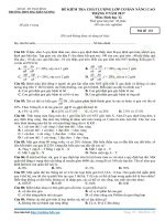 ĐỀ THI THỬ THPT QUỐC GIA MÔN SINH HỌC  CÓ GIẢI CHI TIẾT