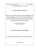 Pháp luật về công nhận và cho thi hành bản án, quyết định dân sự của Tòa án nước ngoài tại Việt Nam trong tương quan so sánh với pháp luật một số nước trên thế giới