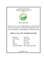 Đánh giá thực trạng nghèo thông qua phương pháp tiếp cận đa chiều và giải pháp giảm nghèo bền vững tại xã Kim Phượng, huyện Định Hóa, tỉnh Thái Nguyên (Khóa luận tốt nghiệp)